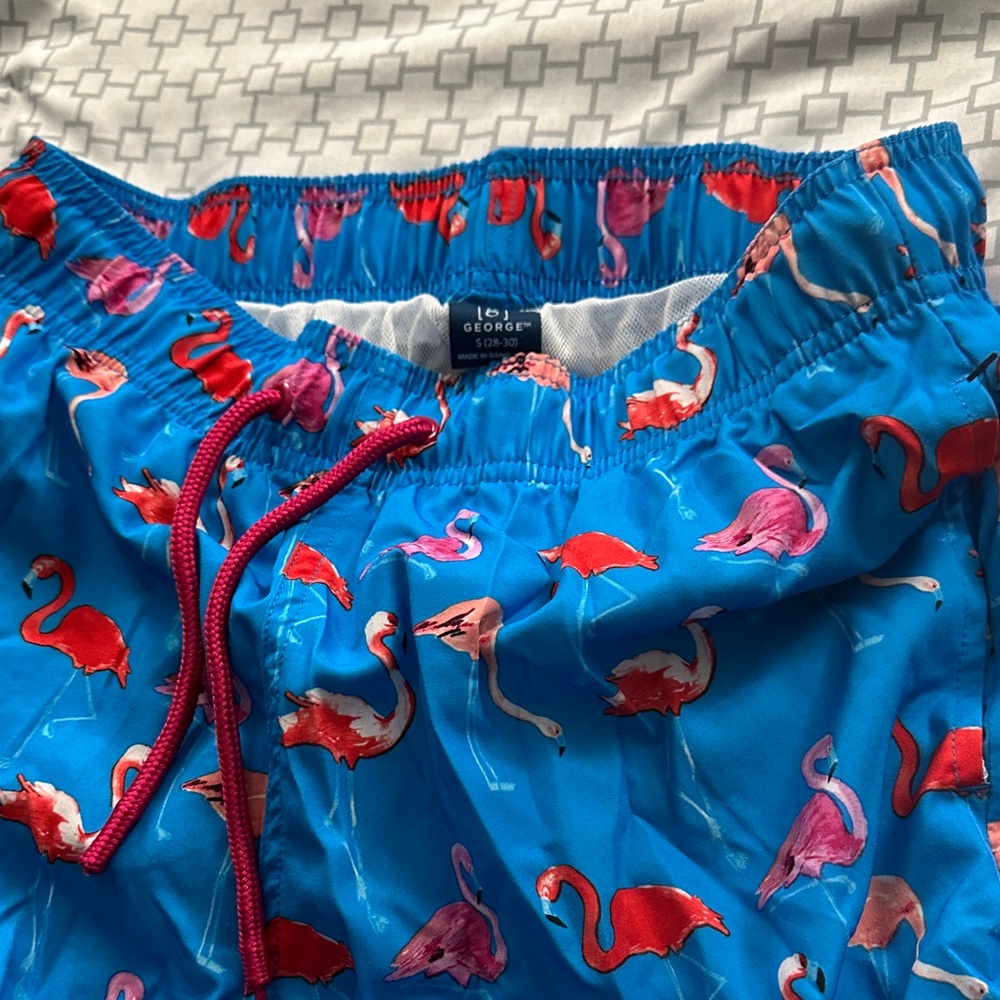 George Kids Flamingo One Piece - Blue and Pink
